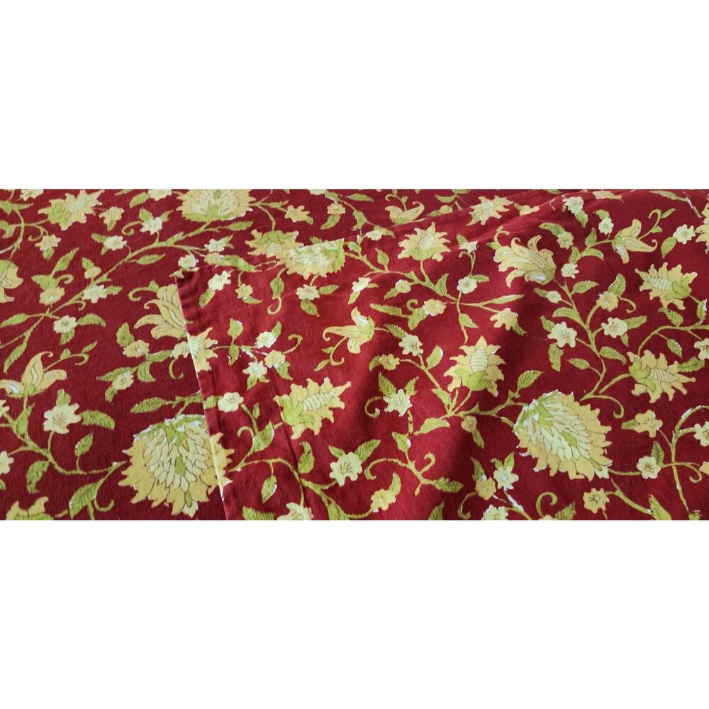 Pottery Barn Collette Vanessa Palampore Red Linen Blend Queen Full Duvet Sham - Picture 6 of 11
